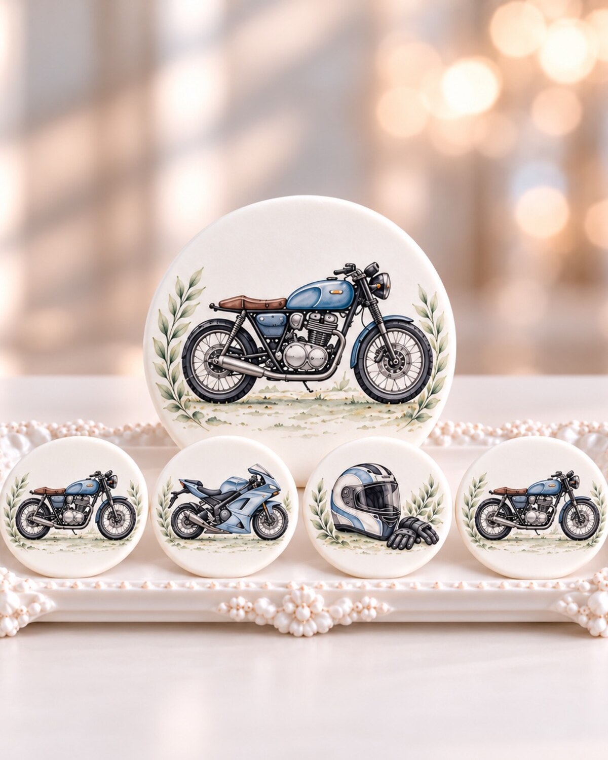 Motorcycle — edible fondant design