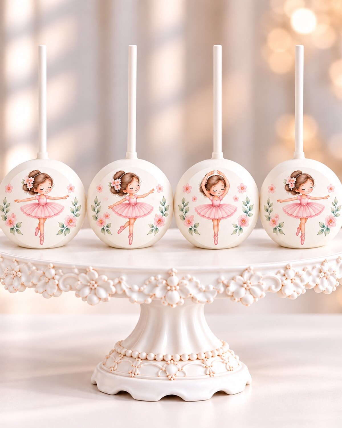 Ballerina — edible fondant design on cakepops